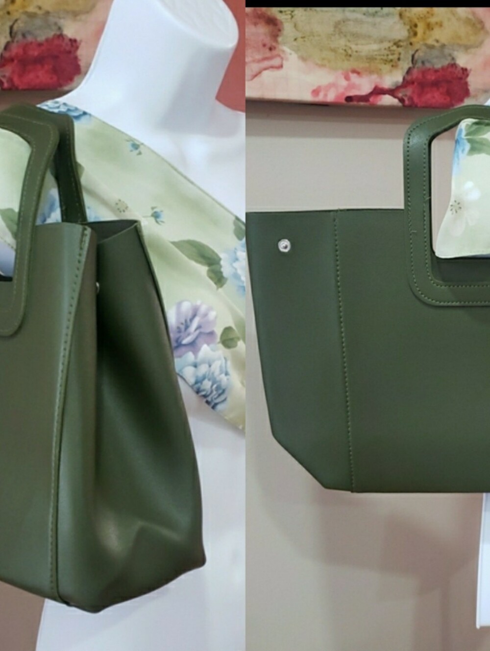 Olive Green Tote Bag - Women Bags